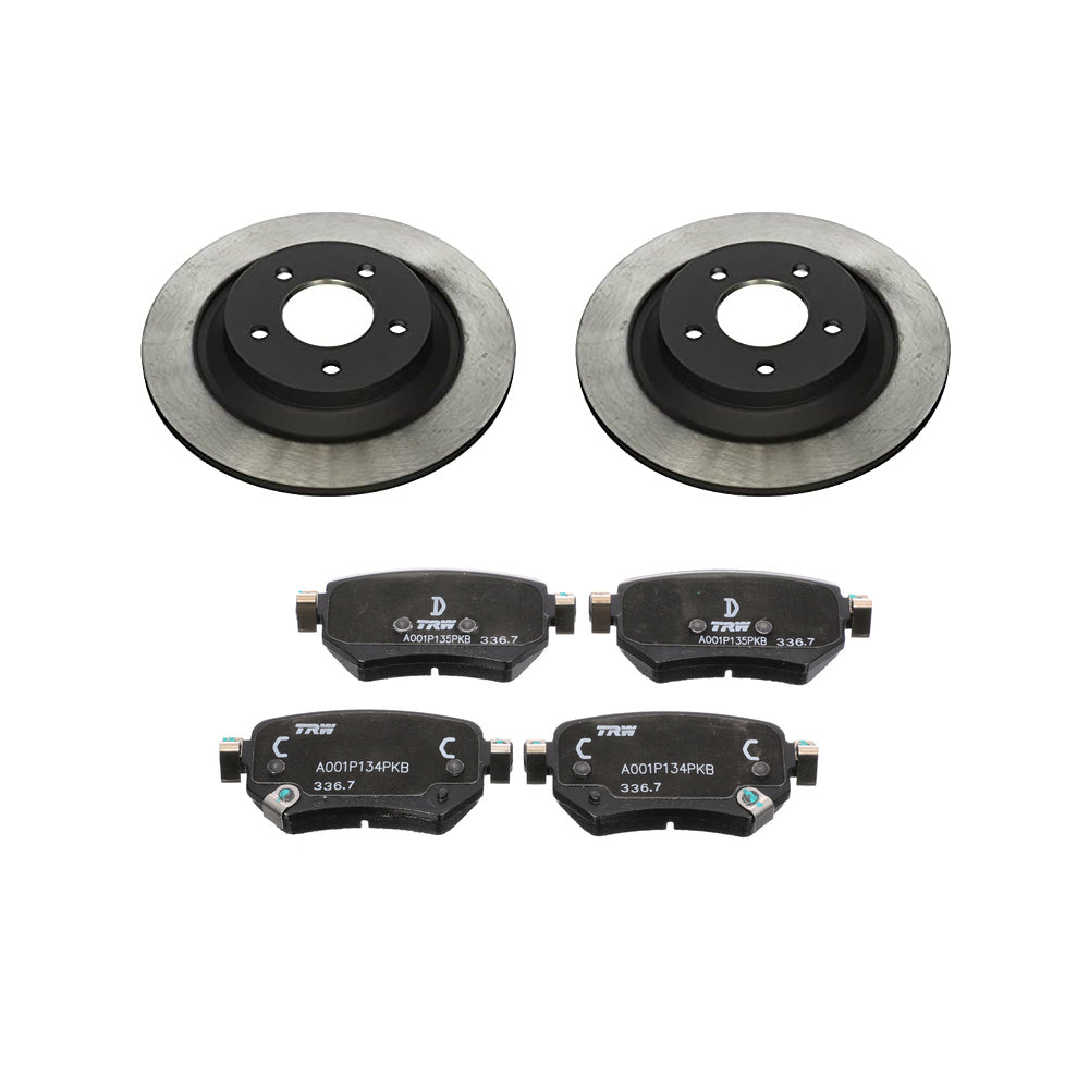 Rear Brake Package: Pads, Rotors &amp; Attachment Kit | Mazda6 (2016-2018)
