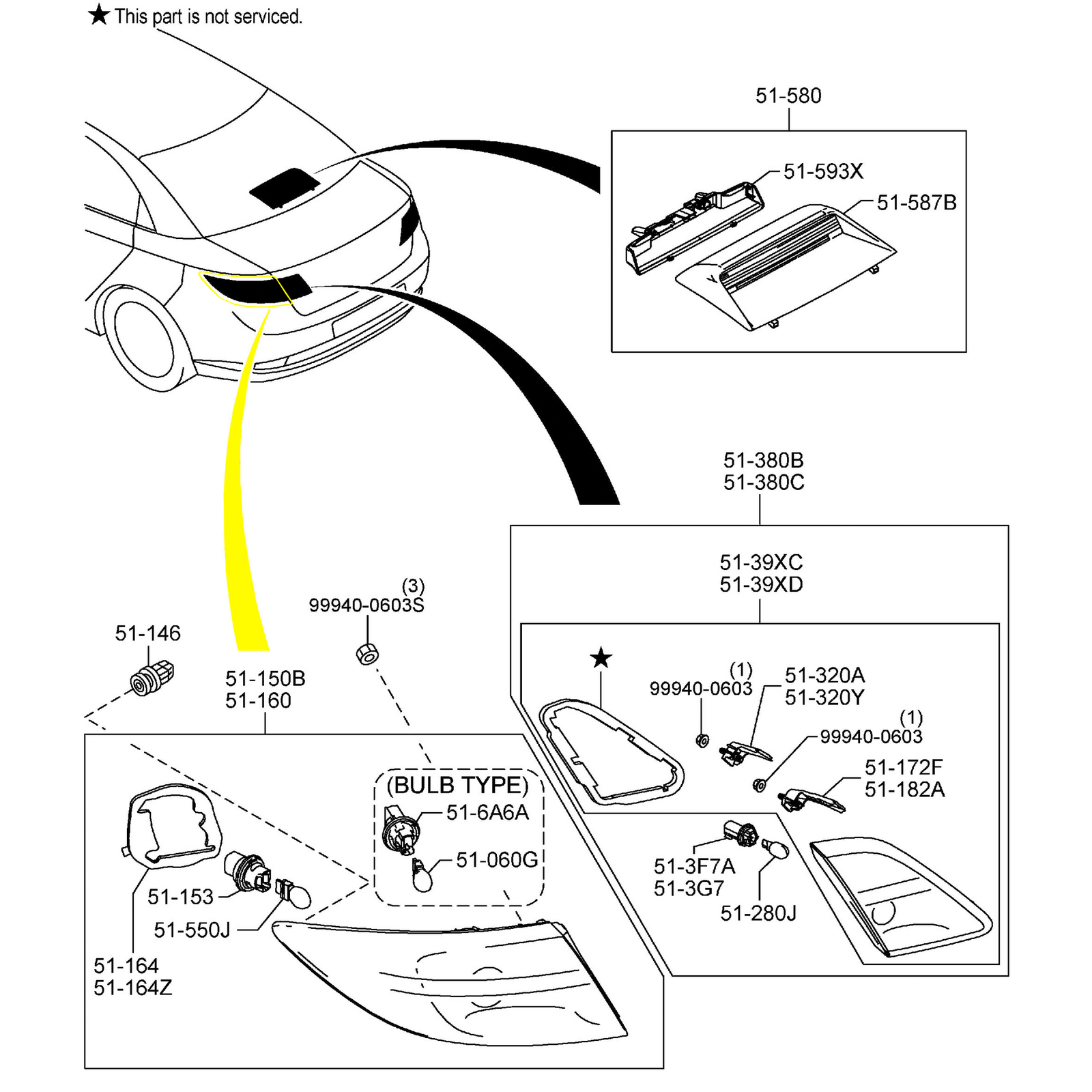 Tail Lamp Light Assembly (Right) | Mazda6 (2009-2013)