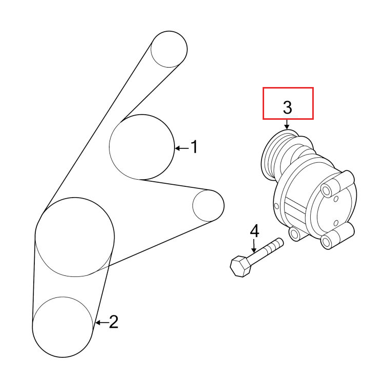 V Belt Tensioner Automatic Transmission Mazda3 Sedan